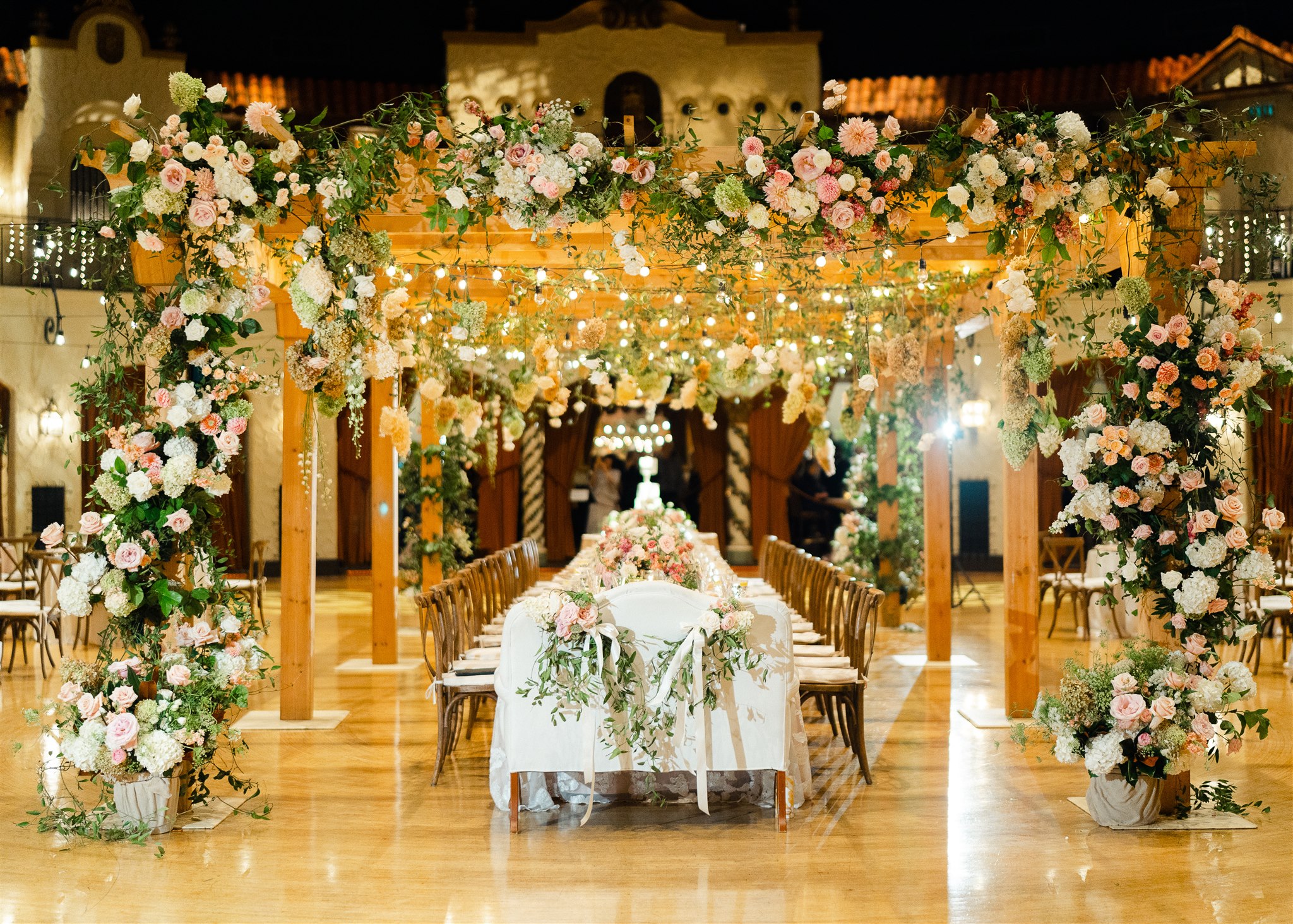 A floral dream setting for the Roof Ballroom 